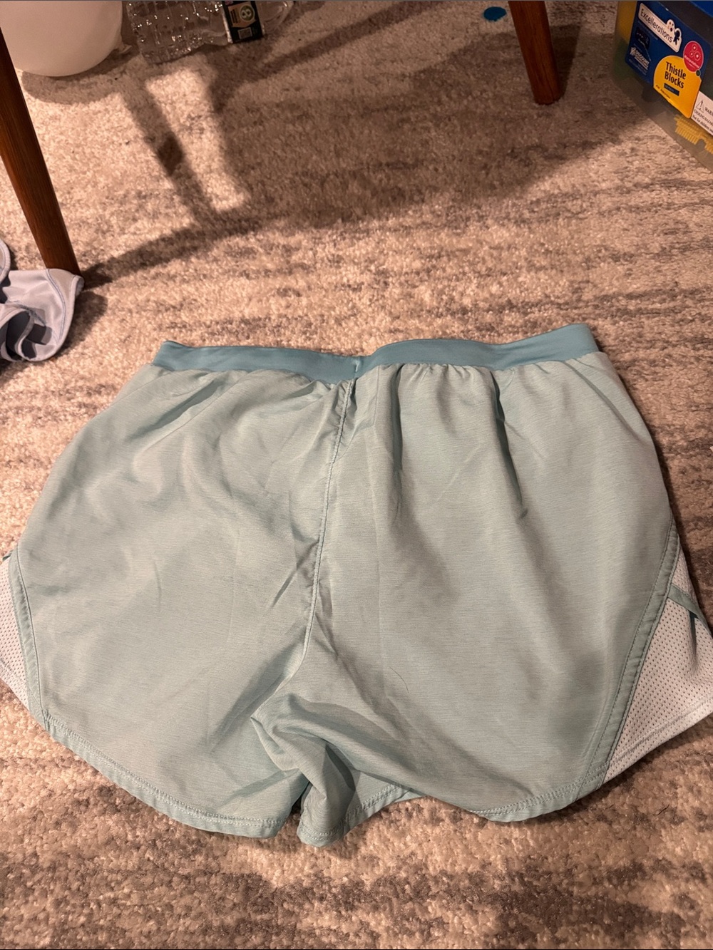 Under Armour Women's Light Teal Athletic Running Shorts - Picture 2 of 2